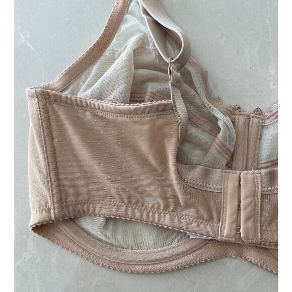Wacoal Lace Full Figure Bra Style #855186, Size 38DDD, Toast Color - Picture 8 of 10